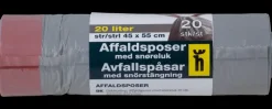 Sale Affaldspose med snøreluk 20 L Affaldsspande Og -Poser