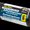 Hot Affaldspose med snører 20 liter - sort Affaldsspande Og -Poser