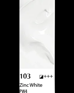 Hot Akrylfarve 100 ml Zinc white Akrylmaling