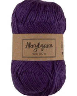 Sale Akrylgarn 50 g - lilla Sy Og Strik