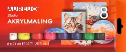 Outlet Akrylmaling 8 x 21 ml - klassisk Akrylmaling