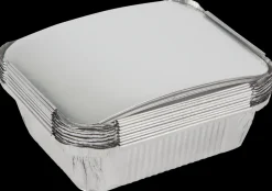 Hot Alubakke med låg 13,5 x 16,5 cm - 10-pak Reserve- Og Løsdele|Grilltilbehør