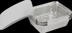 Hot Alubakke med låg 13,5 x 16,5 cm - 10-pak Reserve- Og Løsdele|Grilltilbehør