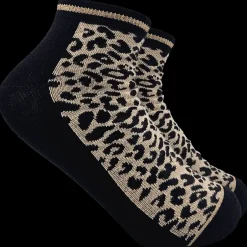Online Ankelsokker med leopardprint - Sort Strømper Og Arbejdsstrømper