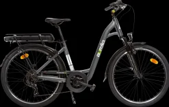 Elcykel City 28" grå Elcykel