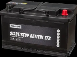 New Autobatteri Start/Stop EFB 80Ah +højre Auto- Og Mc-Batterier