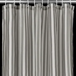 Clearance Badeforhæng 140 x 200 cm - Grå stribet Badeværelsesartikler