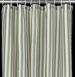 Badeforhæng 140 x 200 cm - Grøn stribet Badeværelsesartikler