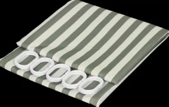 Badeforhæng 140 x 200 cm - Grøn stribet Badeværelsesartikler