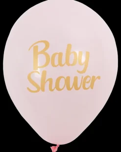 Ballon baby shower lyserød 6-pak Festartikler