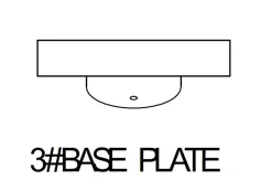Base 3# til bundramme metal Tilbehør Og Reservedele