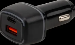Hot Biloplader 12/24 DC med dobbelt USB-udtag Elektronik