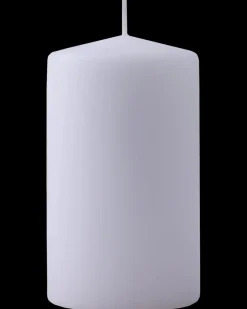 Discount Bloklys Ø6,8 x H13 cm hvid Lys Og Olielamper