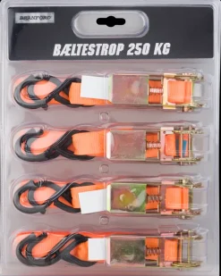 Discount Bæltestrop med skralde 4-pak 300 cm Presenninger Og Fortøjning
