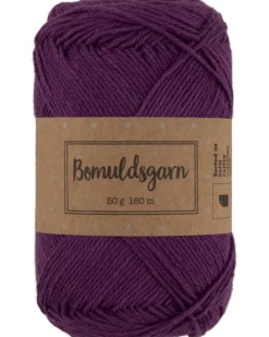 Bomuldsgarn 50 g - lilla Sy Og Strik
