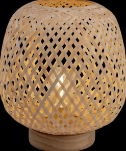 Hot Bordlampe bambus flet - H20 cm Bordlamper