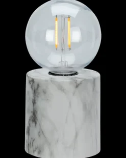 Outlet Bordlampe Marmor H. 15 cm - hvid Bordlamper