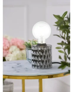 Clearance Bordlampe Thalia H. 12,8 cm - røg Bordlamper