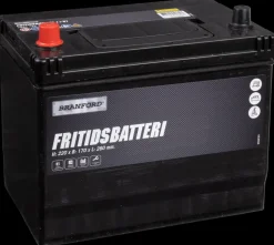 Best BRANFORD Fritidsbatteri 12V 75 Ah (+v) Auto- Og Mc-Batterier
