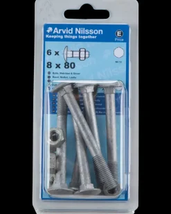 Clearance Bræddebolt M8 x 80 mm 6-pak Øvrige Monteringsbeslag