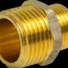 Outlet Brystnippel 1/2'' x 3/8'' - messing Rør Og Fittings