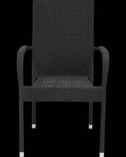 Hot Cadiz Stabelstol - Sort Rattan Havestole