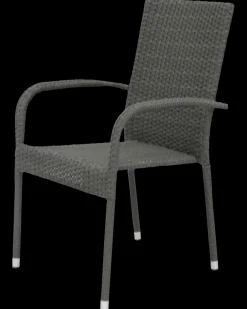 CADIZ Stabelstol Rattan - Grå Havestole