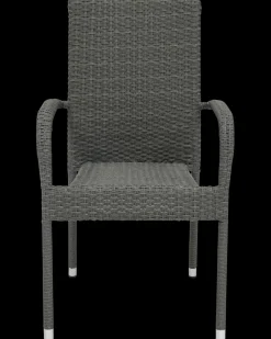 CADIZ Stabelstol Rattan - Grå Havestole