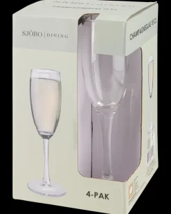 Sale Champagneglas 18 cl 4-pak Drikkeglas Og Vinglas|Underholdning Til Nytår