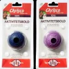 New Chrisco Aktivitetsbold ass. farver - Ø6 cm Hundelegetøj Og Kattelegetøj