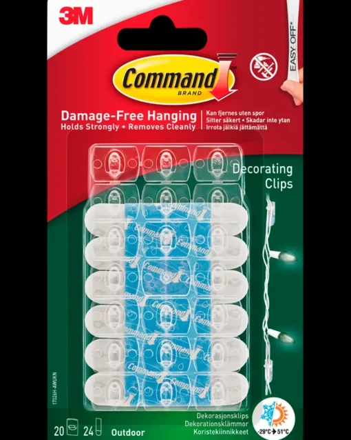 Clearance ™ Clips til Udendørs dekoration - 20 Kroge Tilbehør Og Kabler|Kroge Og Ophæng