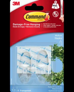 Discount ™ Kroge med Strips - Transparent Mellemstore Kroge Og Ophæng