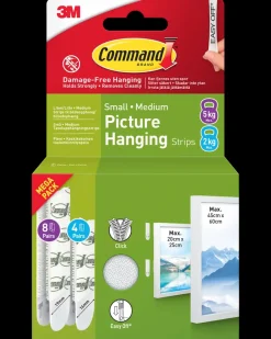 New ™ Strips Ophæng af billede - Hvid S og M Kroge Og Ophæng