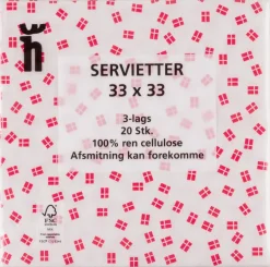Online Dannebrog servietter 20-pak assorterede varianter Toiletpapir, Køkkenrulle Og Servietter