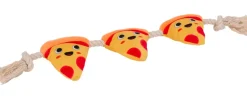 Outlet Hundelegetøj pizza på reb 55 cm Hundelegetøj Og Kattelegetøj