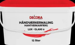 Håndværkermaling Lux 12 L glans 6 - hvid Maling Indendørs