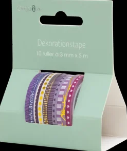 Discount Dekorationstape 10-pak - Assorteret design Øvrige Hobbyartikler