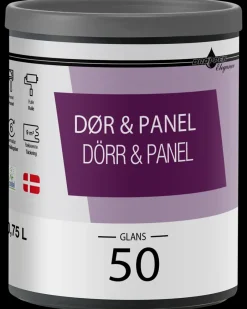 Sale Dør og panel Glans 50 hvid - 0,75 liter Maling Indendørs