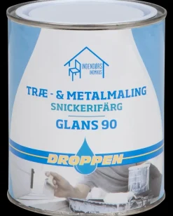 Træ- og metalmaling 0,75 L glans 90 - hvid Træ- Og Metalmaling