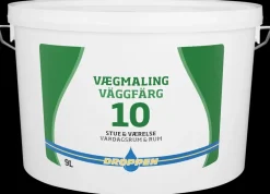 Clearance Vægmaling 9 L glans 10 - hvid Maling Indendørs
