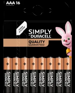 Hot Simply Batteri AAA 16-pak Batterier