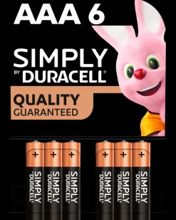 Clearance Simply Batteri AAA 6-pak Batterier