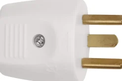 Clearance EDB stikprop rund lige - hvid Stikpropper