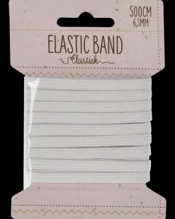 Online Elastik flad 6,5 mm x 5 m - hvid Sy Og Strik