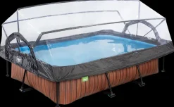 Sale Pool 300x200 cm med pumpe og skærm - brun Pool- Og Spatilbehør