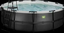 Best Pool Ø427x122cm med pumpe og skærm - Sort Pool- Og Spatilbehør