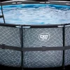 Clearance Pool Ø427x122cm med pumpe og skærm - Grå Pool- Og Spatilbehør
