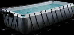 Pool 540x250x122cm med pumpe og skærm - Sort Pool- Og Spatilbehør