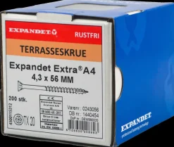 Discount Rustfri A4 skrue 4,3 x 56 mm 200 stk. Skruer