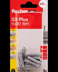 Discount Vinkelkrog SX Plus 6 x 30 mm 8 stk. Dyvler Og Plugs